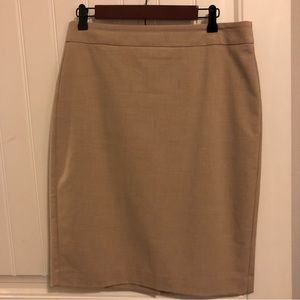 Ann Taylor Fawn-Colored Suit Pencil Skirt